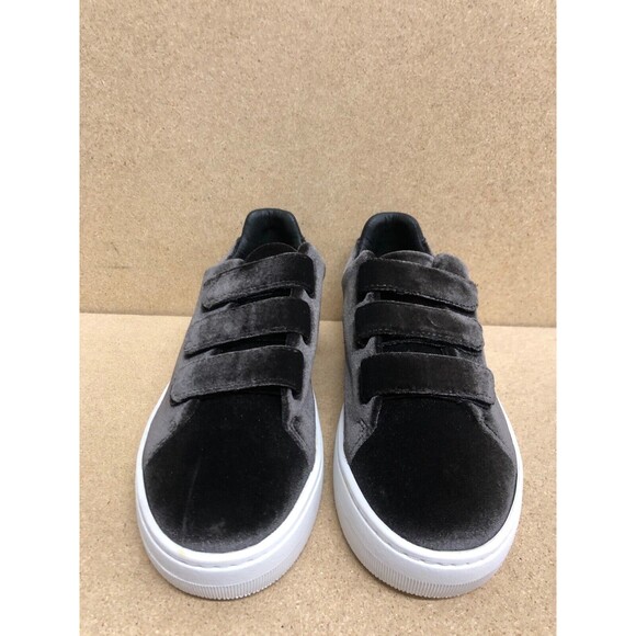 Sandro Paris Anita Anthracite Charcoal Gray Velvet Sneakers SZ 7-7.5 US  EUR 38 - Picture 1 of 12